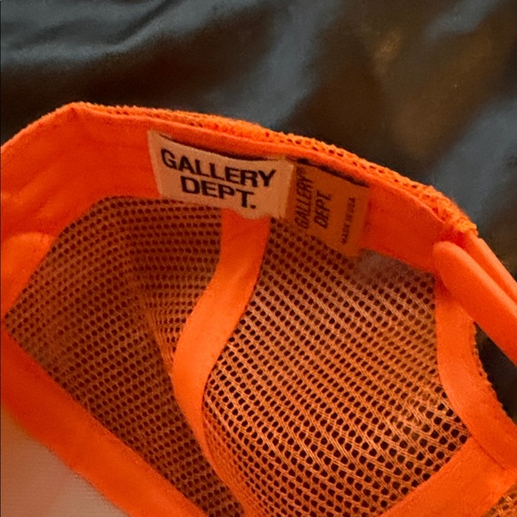 Gallery Dept Bright Orange Cap with Black Text
